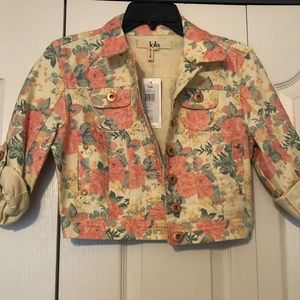 Flower jean jacket